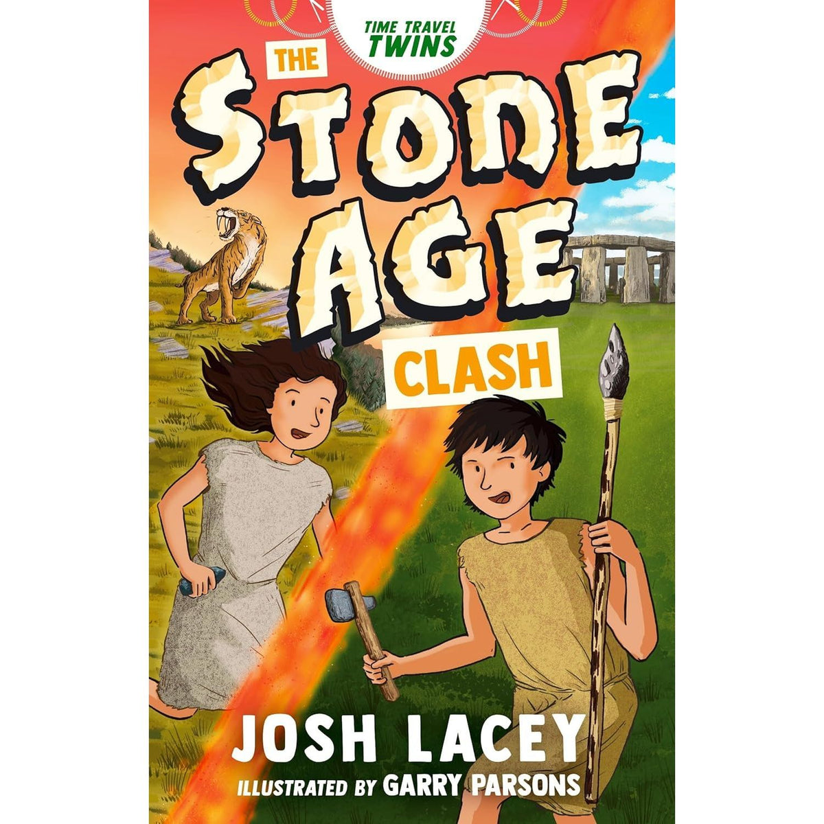 Time Travel Twins Series 4 Books Collection Set by Josh Lacey (Viking Attack, Stone Age Clash, Roman Invasion, Maya Sacrifice) - OilBoyal