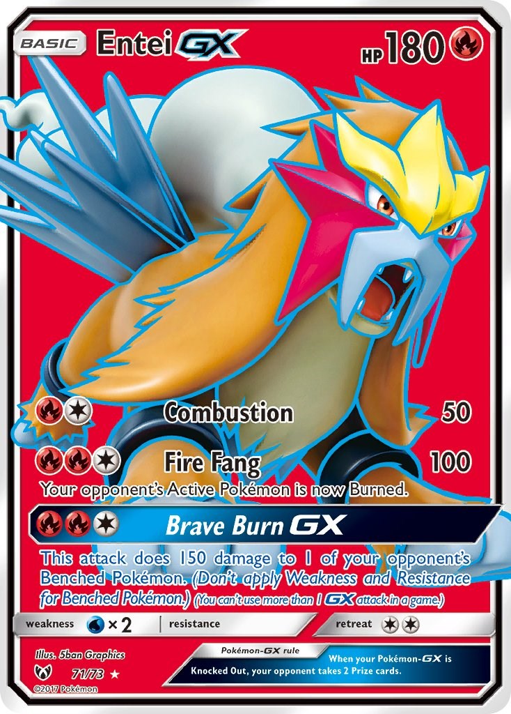 Entei GX (71/73) (Full Art) [Sun & Moon: Shining Legends] - Shop at oilboyal