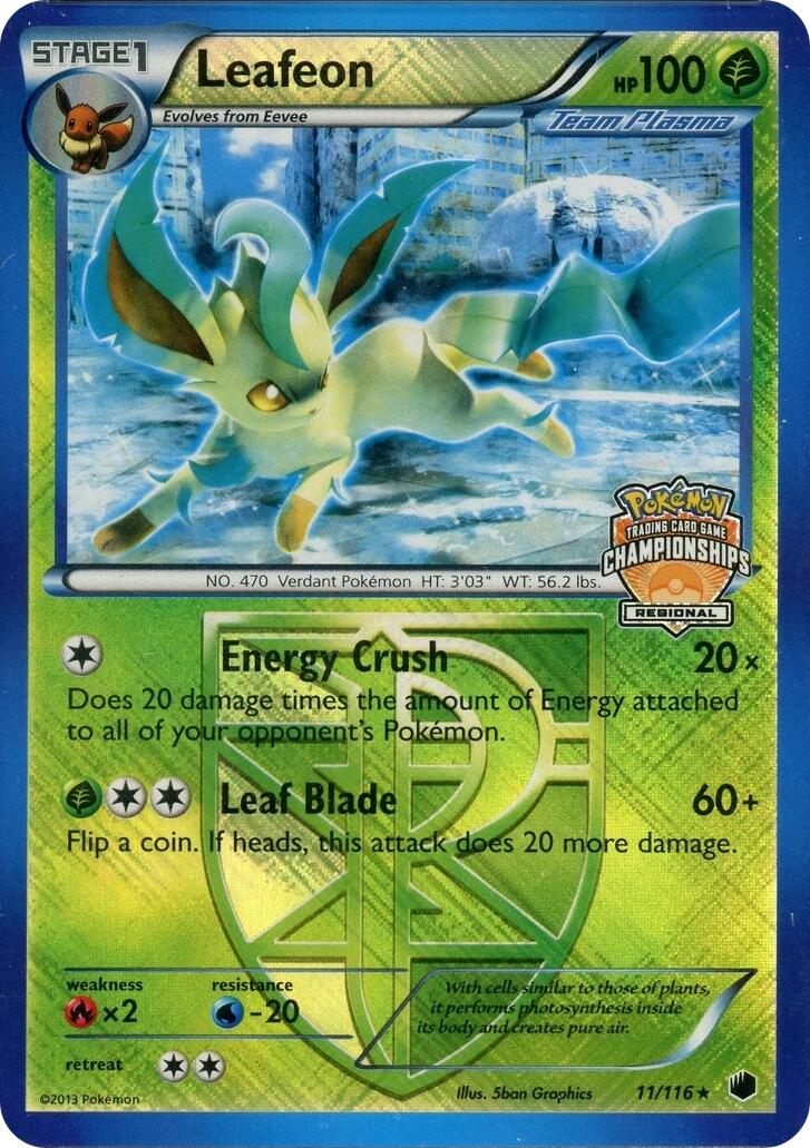 Leafeon (11)/116 (Regional Championship Promo) [League & Championship Cards] - Shop at oilboyal