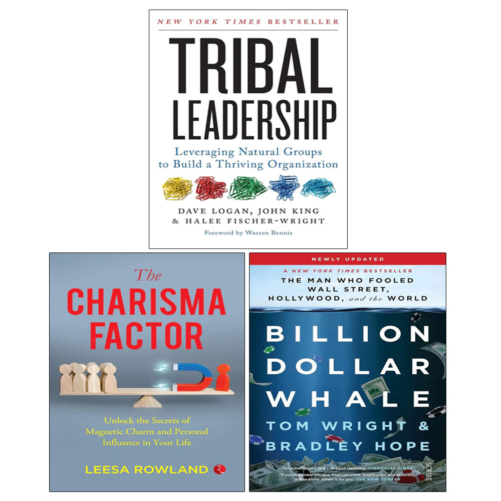 Tribal Leadership, Billion Dollar Whale, The Charisma Factor 3 Books Collection Set - OilBoyal