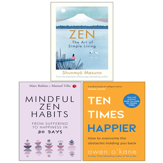 Zen(HB), MINDFUL ZEN HABITS, Ten Times Happier 3 Books Colection Set - OilBoyal