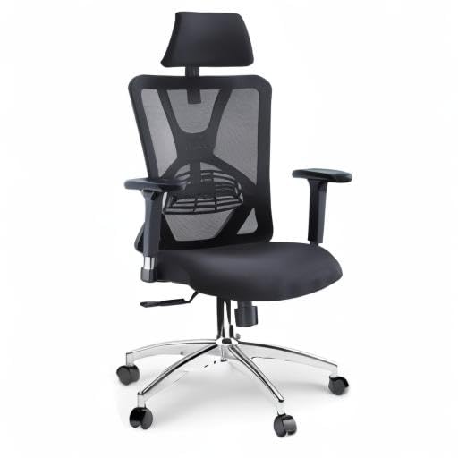 Ticova Ergonomic Office Chair - High Back Desk Chair with Adjustable Lumbar Support, Headrest & 3D Armrest - 130°Rocking Mesh Computer Chair