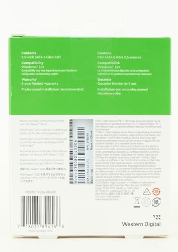 WD Green 1TB Internal SSD 2.5" SATA