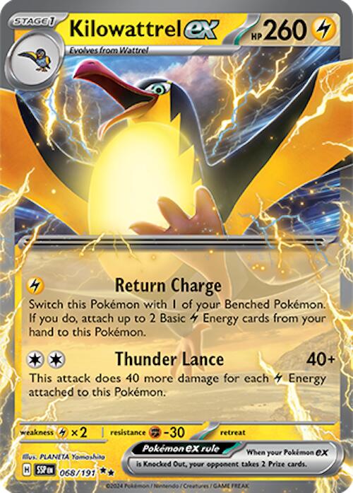 Kilowattrel ex (068/191) [Scarlet & Violet: Surging Sparks] - Shop at oilboyal