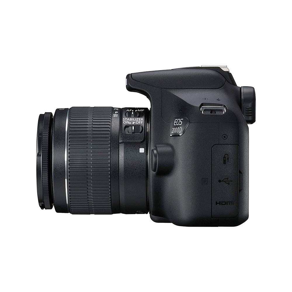 Canon EOS 2000D DSLR Camera and EF-S 18-55 mm f/3.5-5.6 IS II Lens - Black