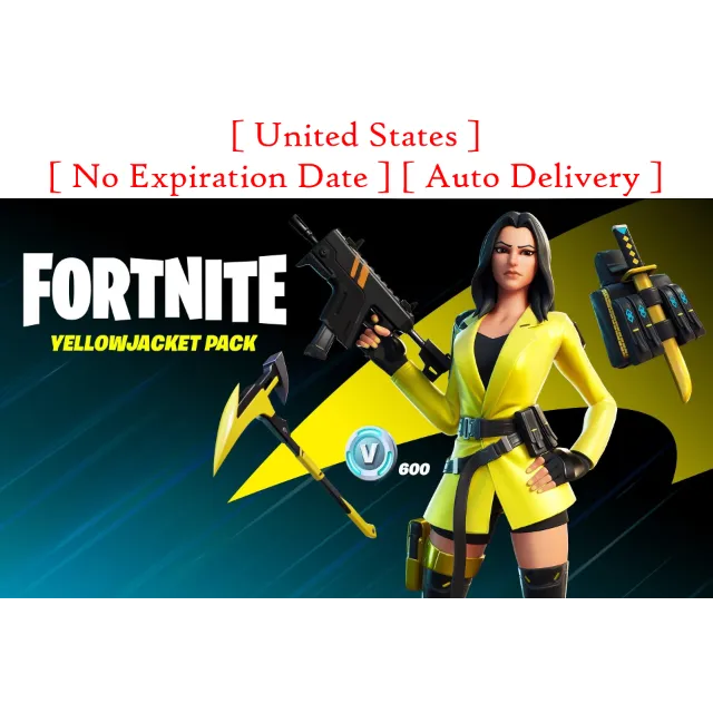 Fortnite The Yellowjacket Pack - Marvel Yellowjacket Outfit, Backstabber Back Bling, Venom Blade Pickaxe & 600 V-Bucks - Xbox Digital Code - US Region