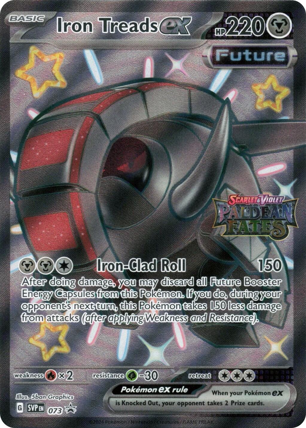 Iron Treads ex (073) (Paldean Fates Stamped) [Scarlet & Violet: Paldean Fates] - Shop at oilboyal