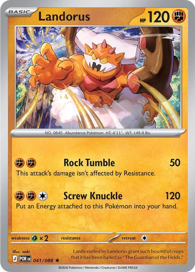 Landorus (041/088) (Deck Exclusive) [Mega Evolution: Perfect Order] - Shop at oilboyal