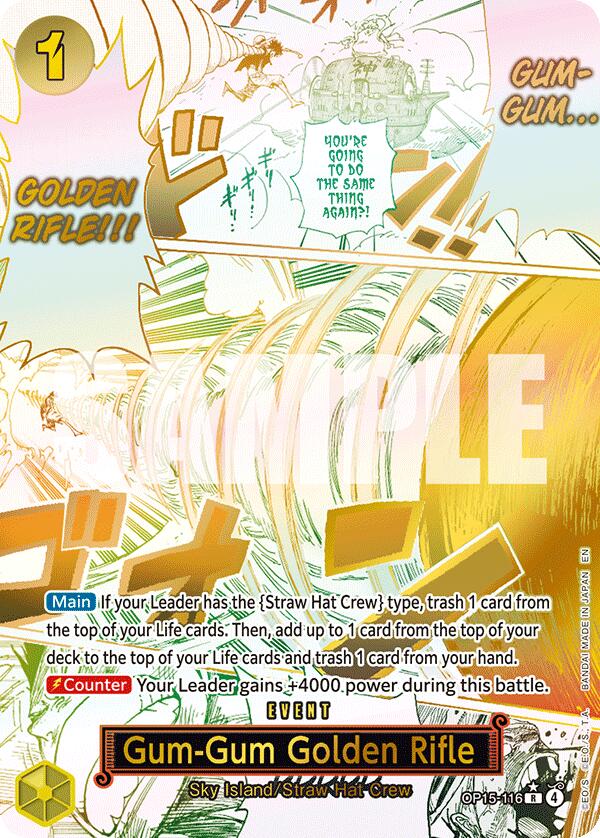 Gum-Gum Golden Rifle (Alternate Art) [Adventure on Kami's Island] - Shop at oilboyal