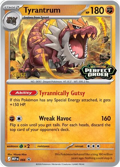 Tyrantrum (066) [Staff] [Mega Evolution Promo] - Shop at oilboyal