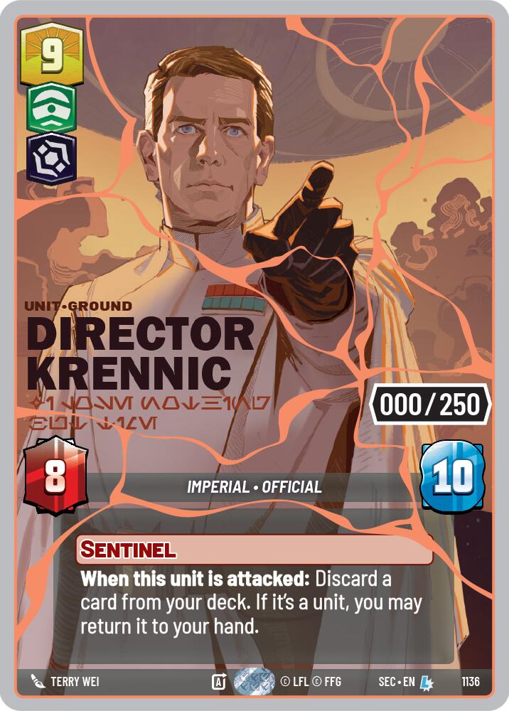 Director Krennic - I Lose Nothing But Time (1136) (Serialized) (Rose Gold) (1136) [Secrets of Power] - Shop at oilboyal