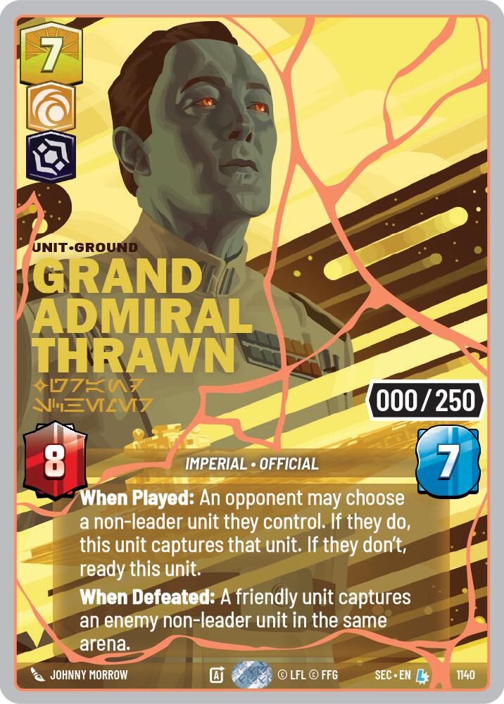 Grand Admiral Thrawn - Grand Schemer (1140) (Serialized) (Rose Gold) (1140) [Secrets of Power] - Shop at oilboyal