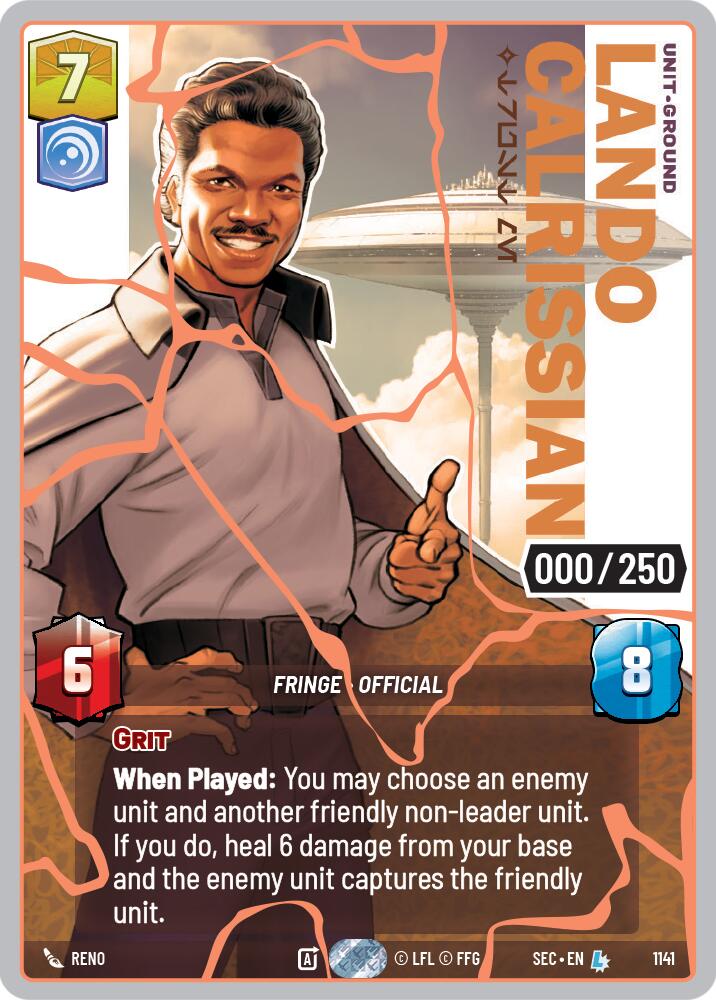 Lando Calrissian - Trust Me (1141) (Serialized) (Rose Gold) (1141) [Secrets of Power] - Shop at oilboyal