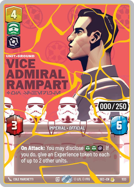 Vice Admiral Rampart - On Schedule (1133) (Serialized) (Gold) (1133) [Secrets of Power] - Shop at oilboyal