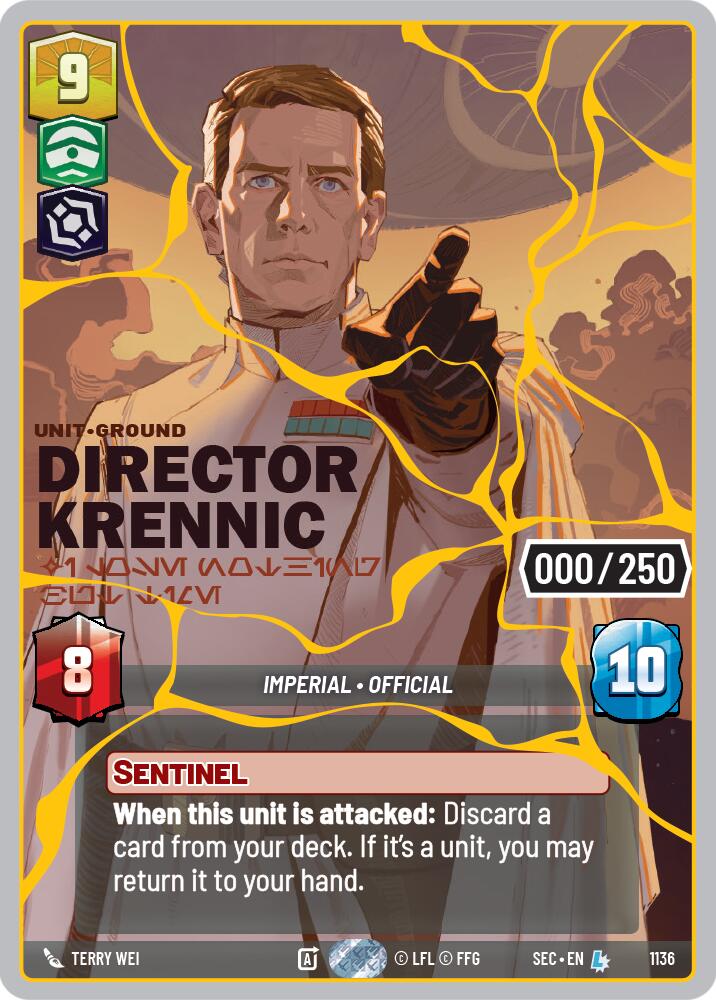Director Krennic - I Lose Nothing But Time (1136) (Serialized) (Gold) (1136) [Secrets of Power] - Shop at oilboyal