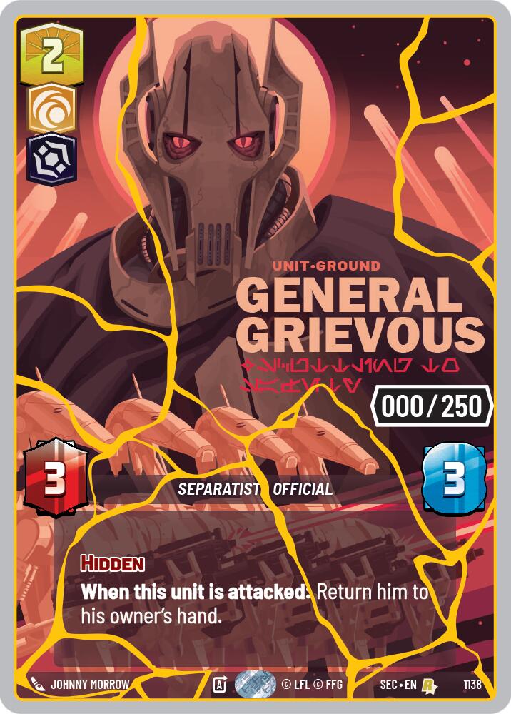 General Grievous - Scuttling to Safety (1138) (Serialized) (Gold) (1138) [Secrets of Power] - Shop at oilboyal