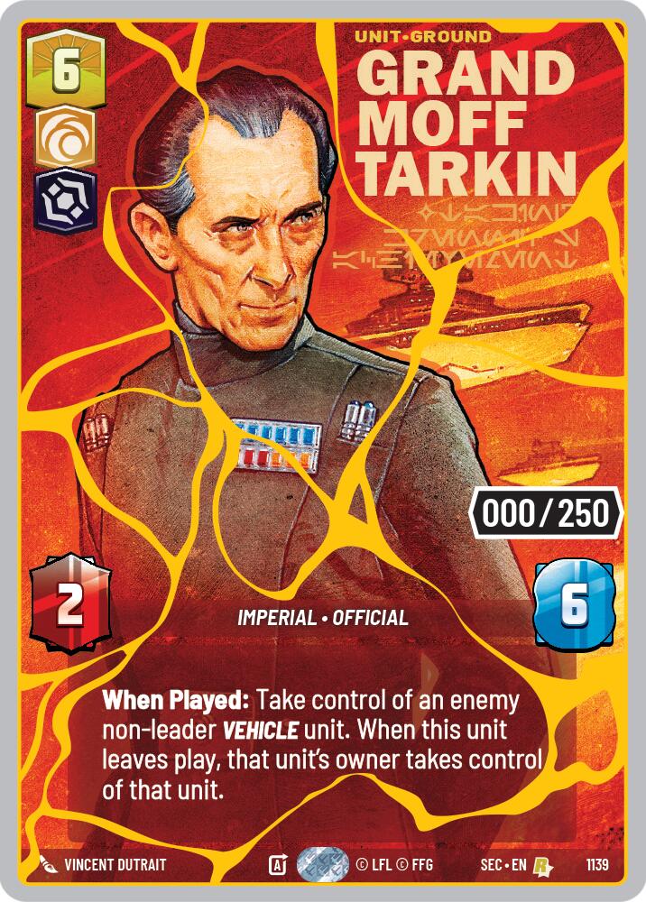 Grand Moff Tarkin - Taking Krennic's Achievement (1139) (Serialized) (Gold) (1139) [Secrets of Power] - Shop at oilboyal