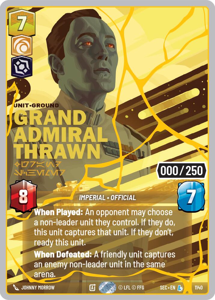 Grand Admiral Thrawn - Grand Schemer (1140) (Serialized) (Gold) (1140) [Secrets of Power] - Shop at oilboyal