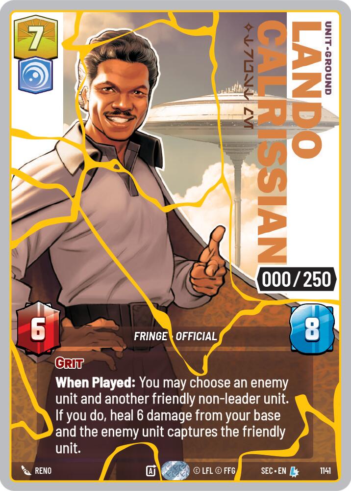 Lando Calrissian - Trust Me (1141) (Serialized) (Gold) (1141) [Secrets of Power] - Shop at oilboyal