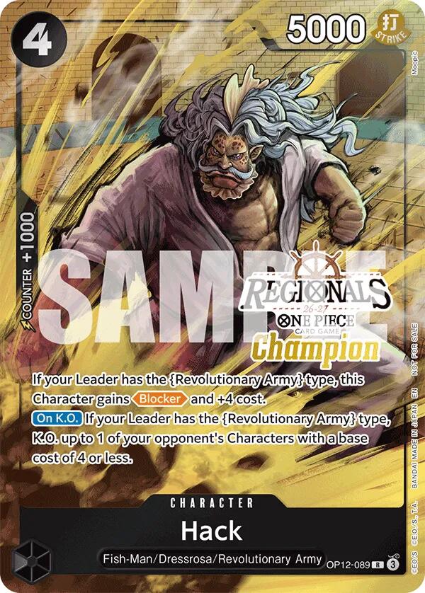 Hack (Regionals Champion Card Set 26-27) [One Piece Promotion Cards] - Shop at oilboyal