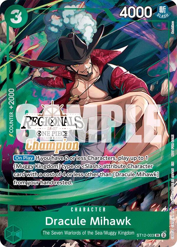Dracule Mihawk (Regionals Champion Card Set 26-27) [One Piece Promotion Cards] - Shop at oilboyal