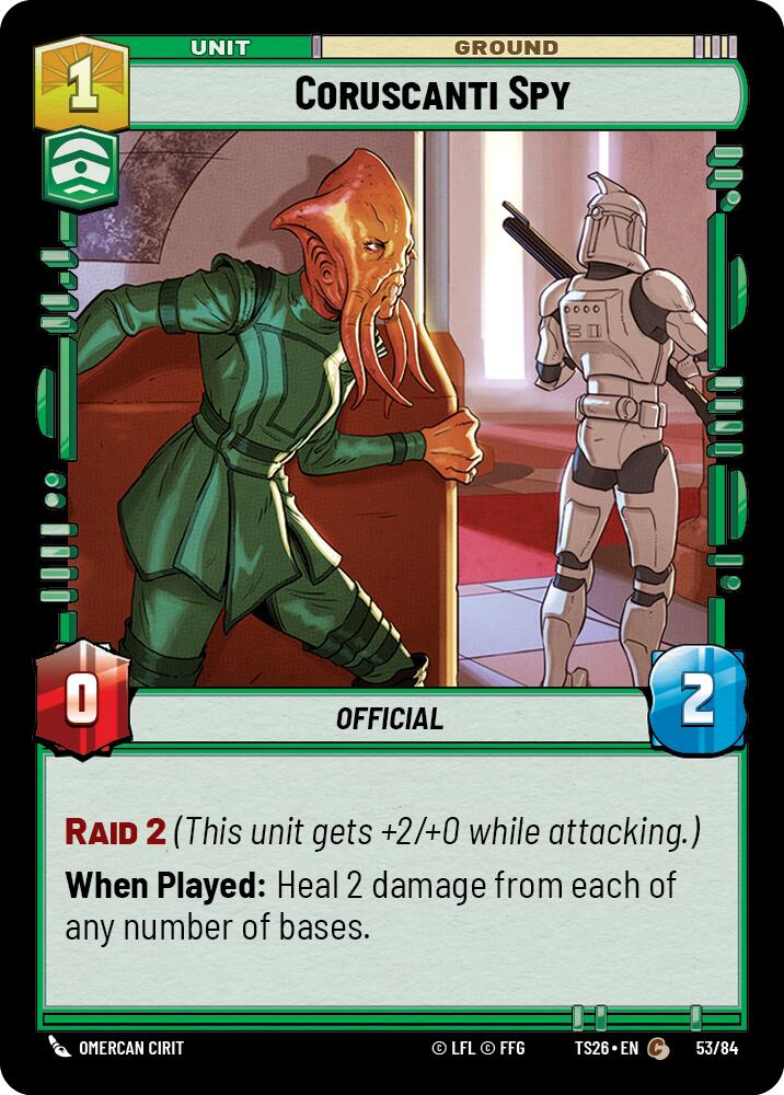 Coruscanti Spy (53/84) (53/84) [Twin Suns] - Shop at oilboyal