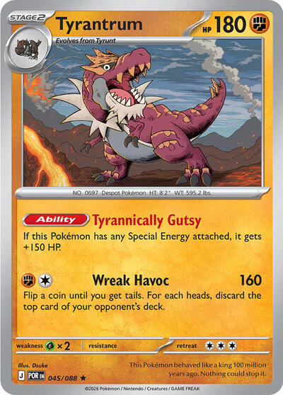 Tyrantrum (045/088) (Deck Exclusive) [Mega Evolution: Perfect Order] - Shop at oilboyal