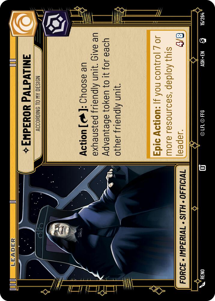 Emperor Palpatine - According to My Design (15/264) (15/264) [Ashes of the Empire] - Shop at oilboyal