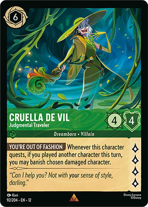 Cruella De Vil - Judgmental Traveler (92/204) [Wilds Unknown] - Shop at oilboyal