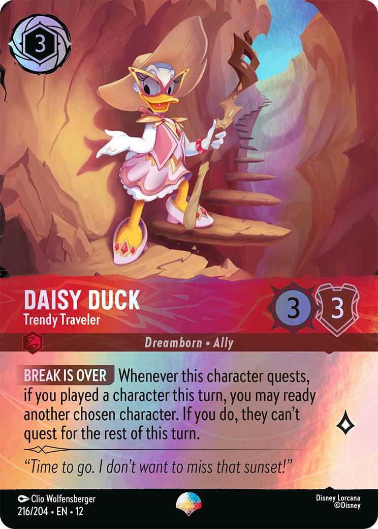 Daisy Duck - Trendy Traveler (Epic) (216/204) [Wilds Unknown] - Shop at oilboyal