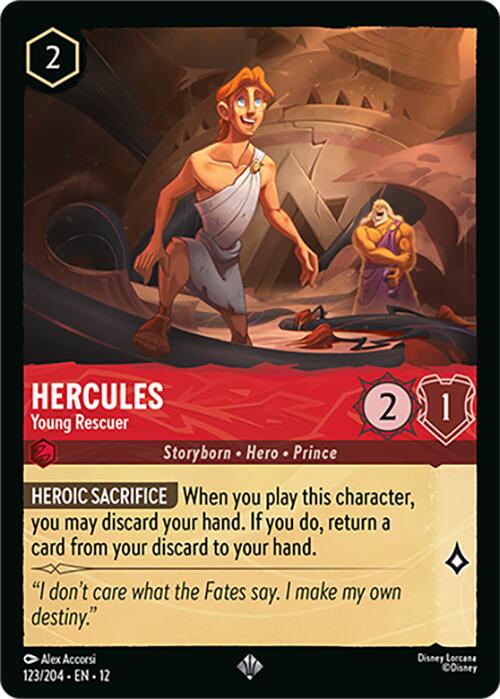 Hercules - Young Rescuer (123/204) [Wilds Unknown] - Shop at oilboyal