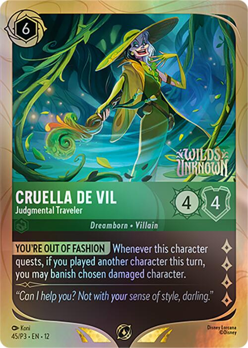 Cruella De Vil - Judgmental Traveler (45) [Promo Cards] - Shop at oilboyal