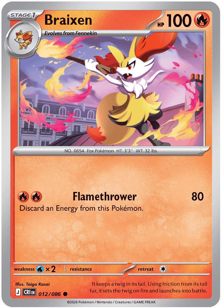 Braixen (012/086) [Mega Evolution: Chaos Rising] - Shop at oilboyal