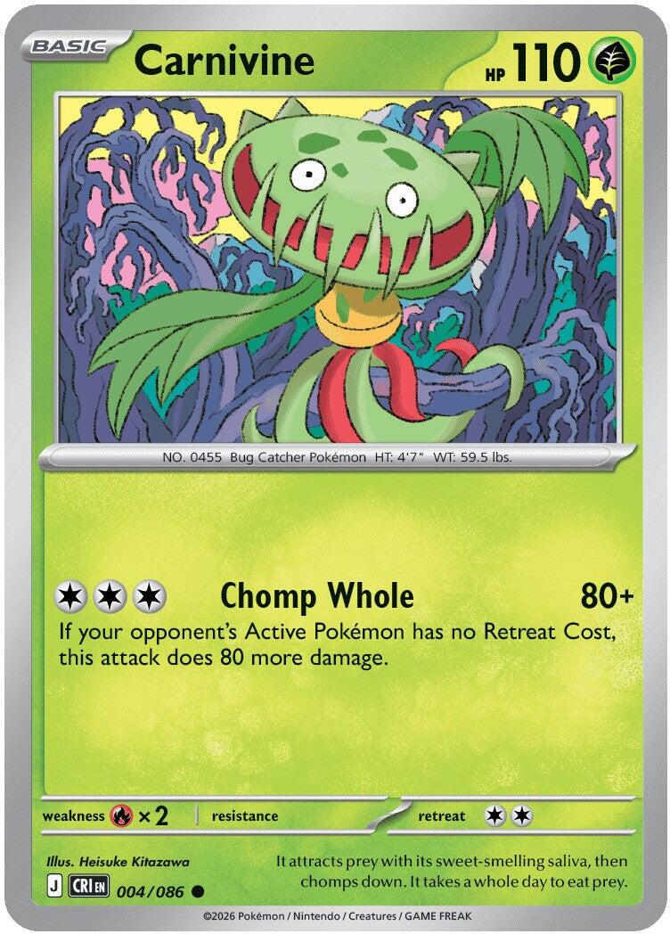 Carnivine (004/086) [Mega Evolution: Chaos Rising] - Shop at oilboyal