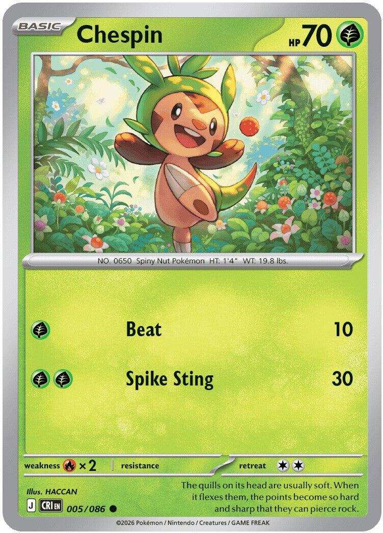 Chespin (005/086) [Mega Evolution: Chaos Rising] - Shop at oilboyal