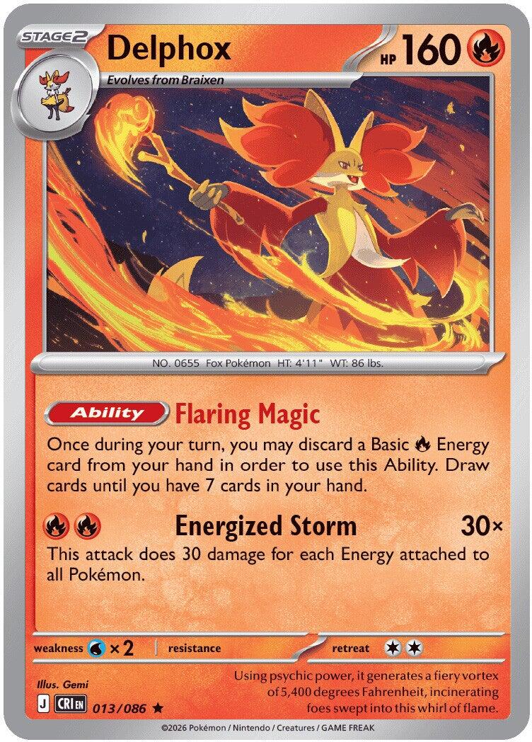 Delphox (013/086) [Mega Evolution: Chaos Rising] - Shop at oilboyal
