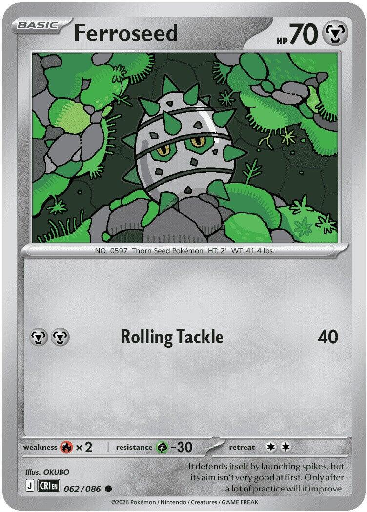 Ferroseed (062/086) [Mega Evolution: Chaos Rising] - Shop at oilboyal