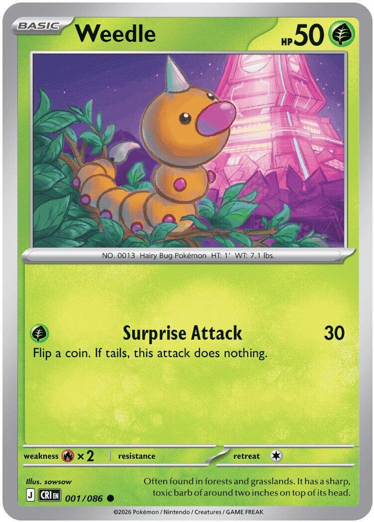 Weedle (001/086) [Mega Evolution: Chaos Rising] - Shop at oilboyal