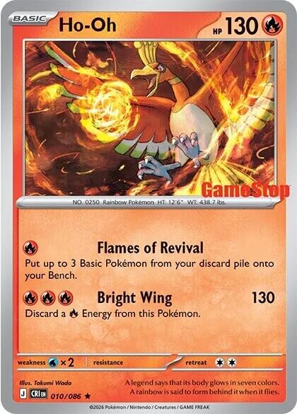 Ho-Oh (010/086) (GameStop Exclusive) [Miscellaneous Cards] - Shop at oilboyal