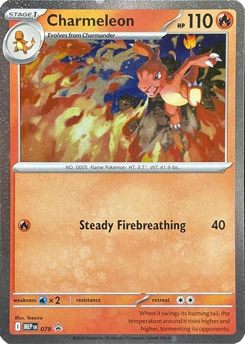Charmeleon (079) (Cosmos Holo) [Mega Evolution Promo] - Shop at oilboyal