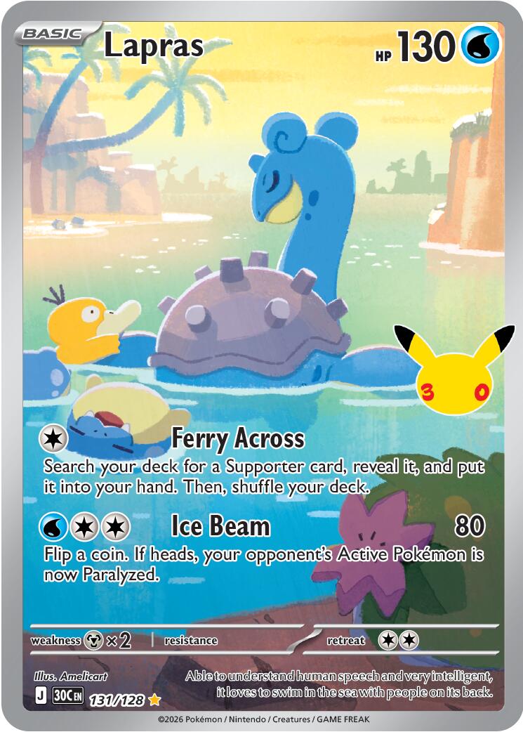 Lapras (131/128) [Mega Evolution: 30th Celebration] - Shop at oilboyal