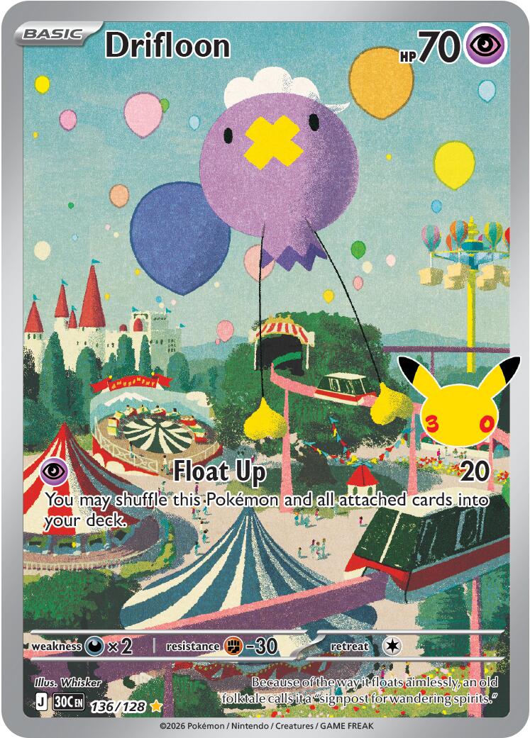 Drifloon (136/128) [Mega Evolution: 30th Celebration] - Shop at oilboyal