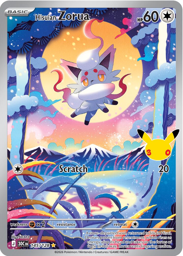 Hisuian Zorua (145/128) [Mega Evolution: 30th Celebration] - Shop at oilboyal