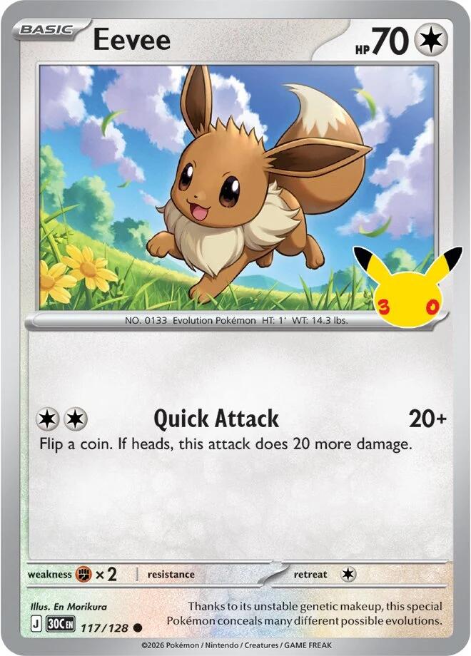 Eevee (117/128) [Mega Evolution: 30th Celebration] - Shop at oilboyal