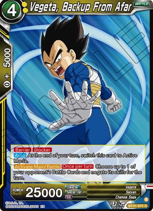 Vegeta, Backup From Afar (BT31-071) [Impact Beyond Dimensions] - Shop at oilboyal