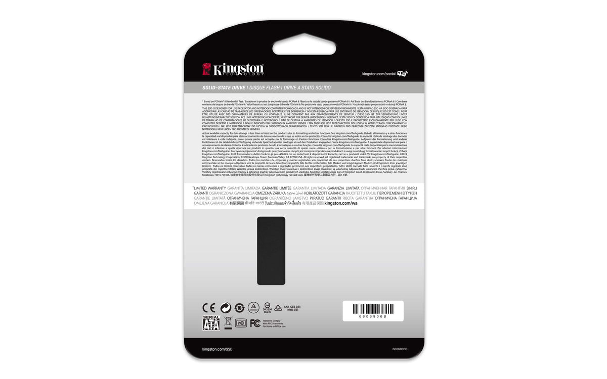 Kingston KC600 SSD SKC600/256G Internal SSD 2.5" SATA Rev 3.0, 3D TLC, XTS-AES 256-bit encryption