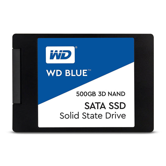 Western Digital WDS500G2B0A WD Blue 3D NAND Internal SSD 2.5 Inch SATA, 500 GB, Solid State Hard Drive
