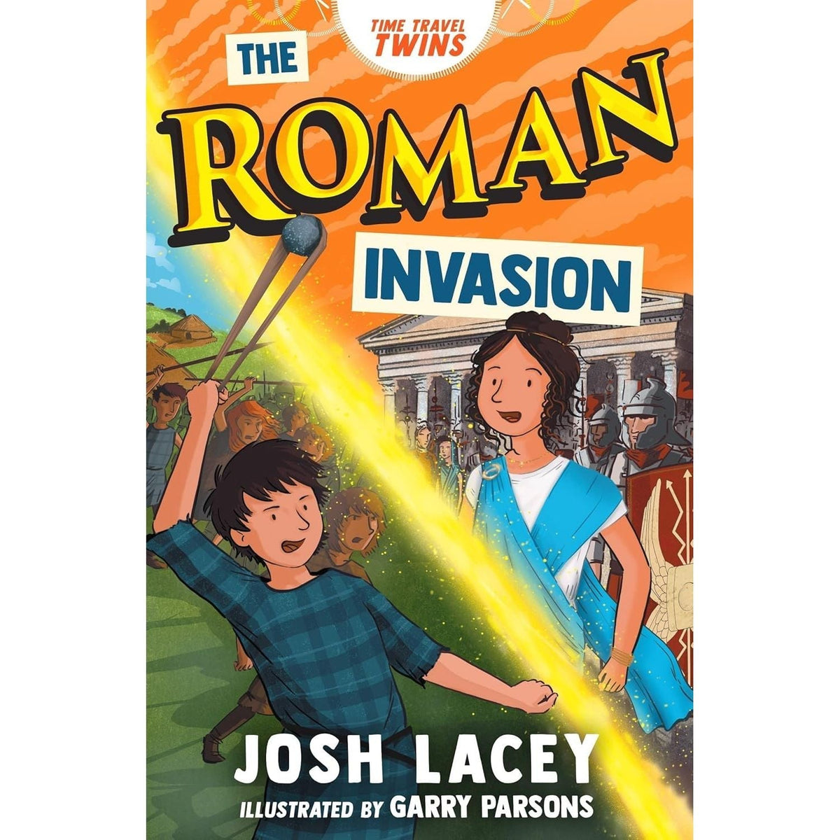 Time Travel Twins Series 4 Books Collection Set by Josh Lacey (Viking Attack, Stone Age Clash, Roman Invasion, Maya Sacrifice) - OilBoyal