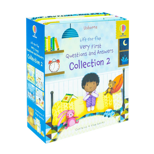 Usborne Lift the Flap Very First Questions and Answers 4 Book Set (What is Poo? What are Germs? What are Stars? Why Do I Have to Go to Bed?) - OilBoyal