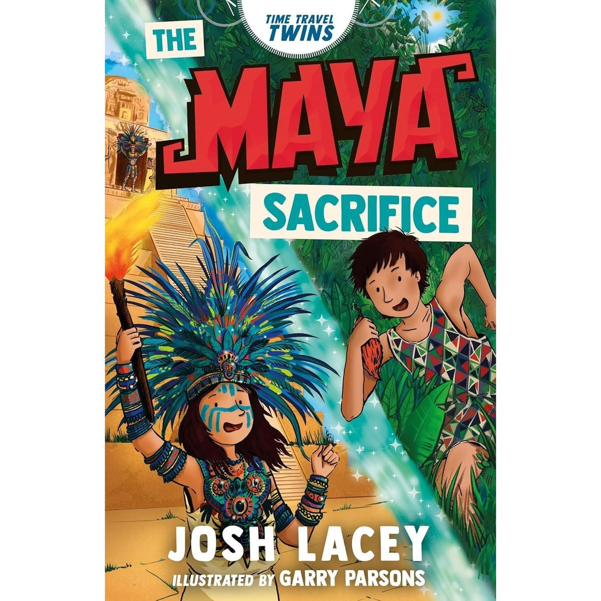 Time Travel Twins Series 4 Books Collection Set by Josh Lacey (Viking Attack, Stone Age Clash, Roman Invasion, Maya Sacrifice) - OilBoyal